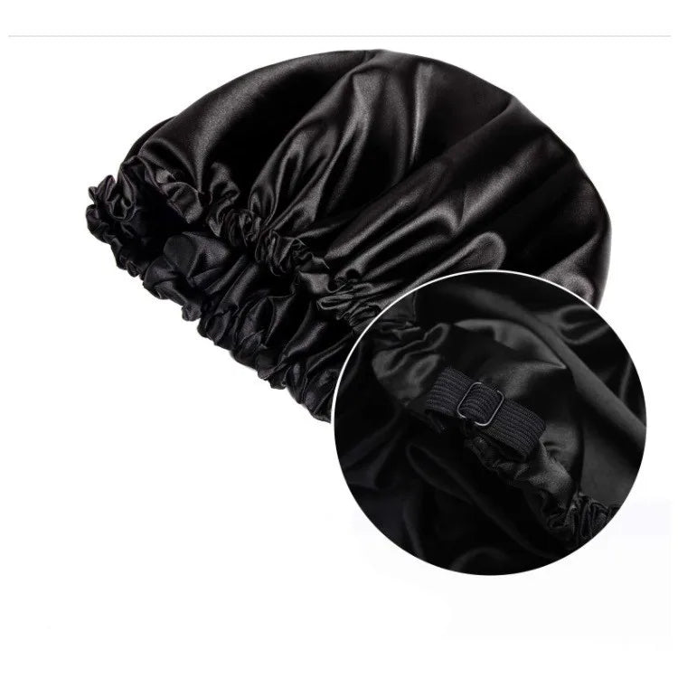 Double Layer Mulberry Silk Bonnet for Sleeping – Frizz & Breakage Protection