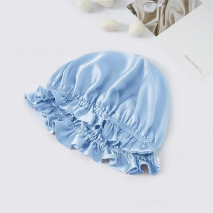 reversible silk hair bonnet two colour design