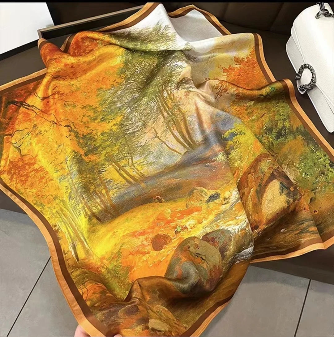 Silk Square – Luxe Elegance Print (106cm)