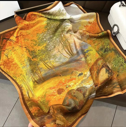 Silk Square – Luxe Elegance Print (106cm)