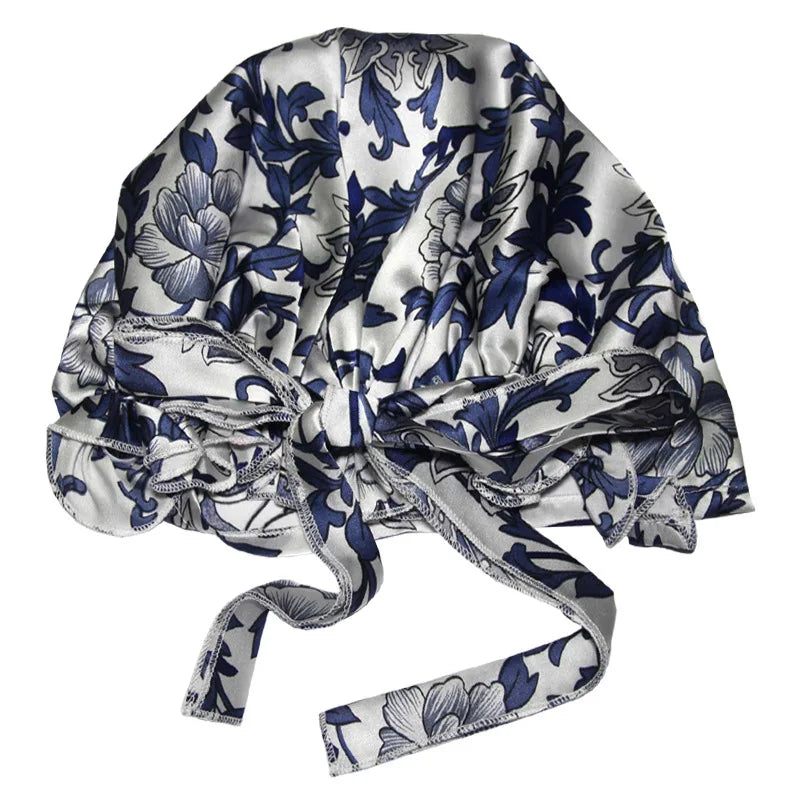 Mulberry Silk Hair Bonnet with Bow – Premium Night Cap for Hair Protection