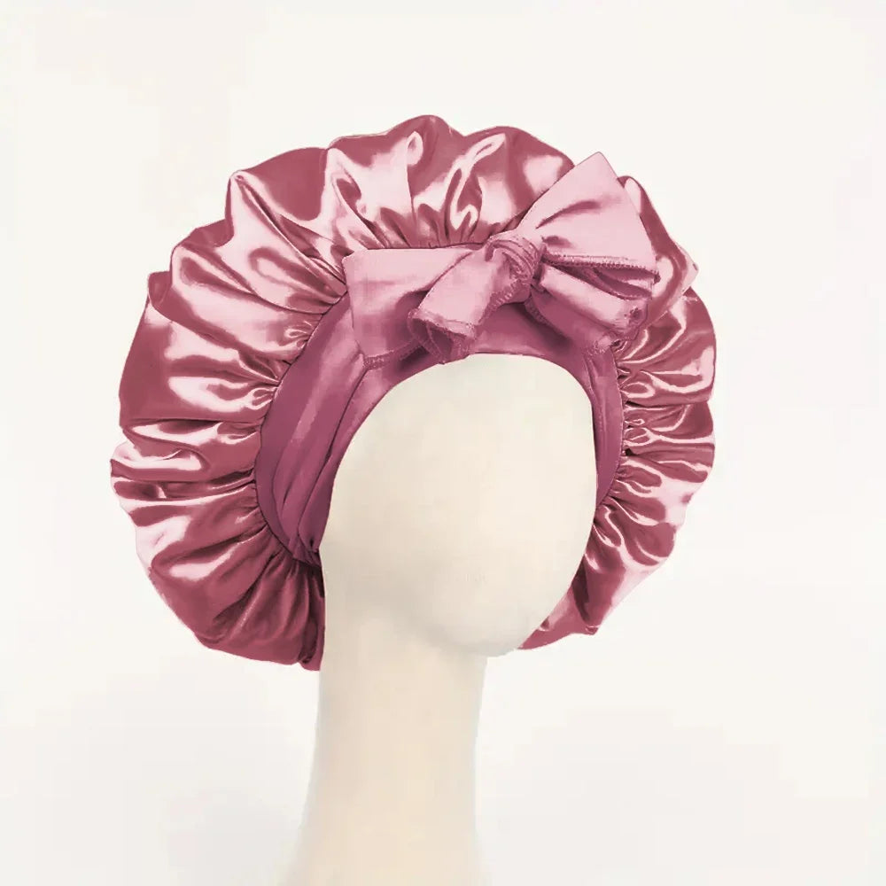 Satin Hair Bonnet for Sleeping – Adjustable Frizz-Free Sleep Cap