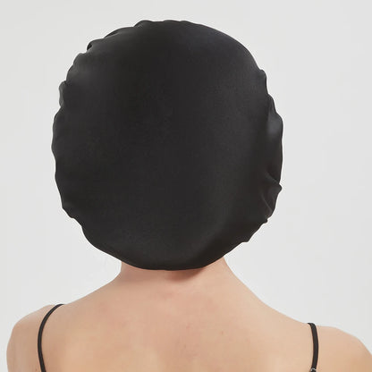 Mulberry silk sleeping bonnet with elastic band