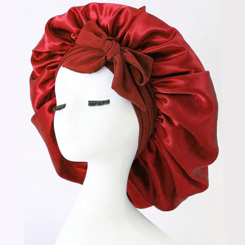 Satin Hair Bonnet for Sleeping – Adjustable Frizz-Free Sleep Cap