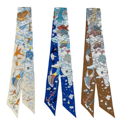 Silk Twilly – 90x5cm Hair & Bag Ribbon