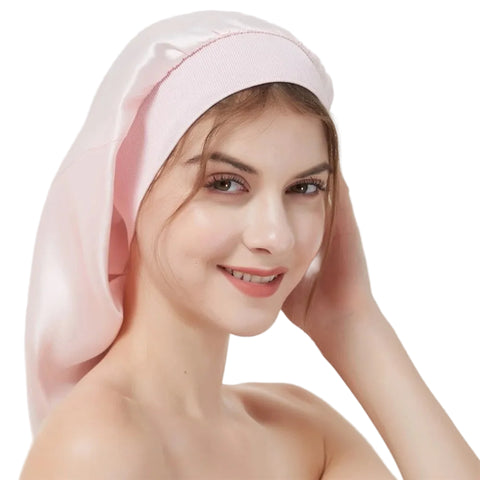 16 Momme 100% Mulberry Silk Long Bonnet – For Long Hair