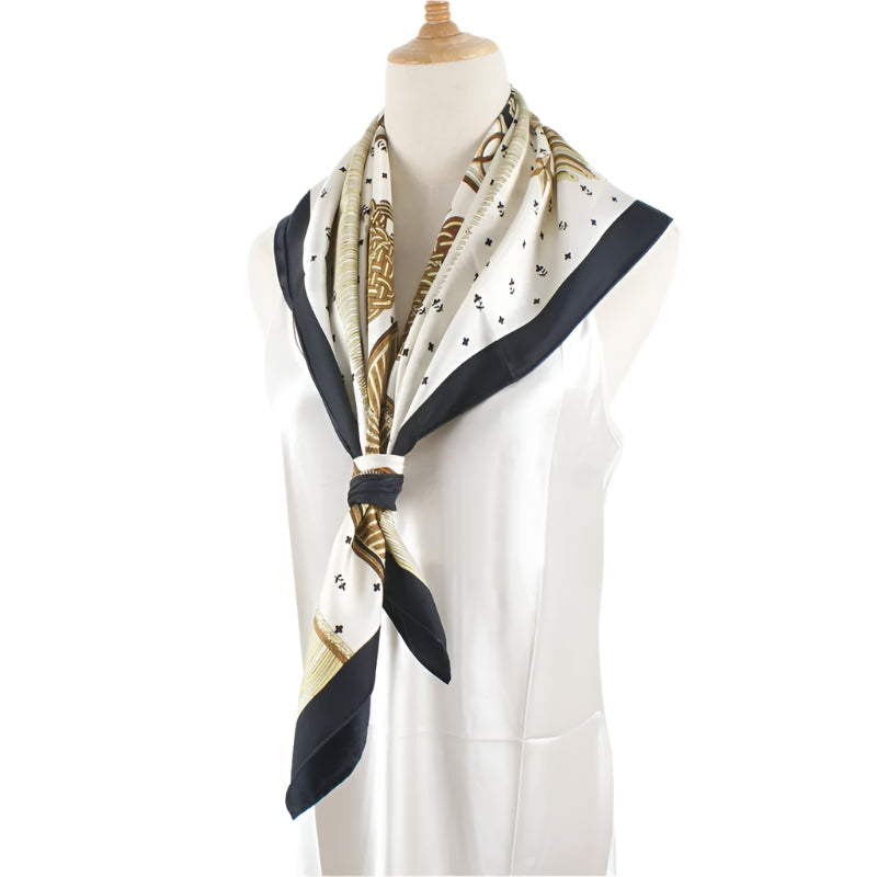 Silk Neck Scarf – Graceful Floral Print