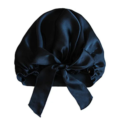 Mulberry Silk Hair Bonnet with Bow – Premium Night Cap for Hair Protection