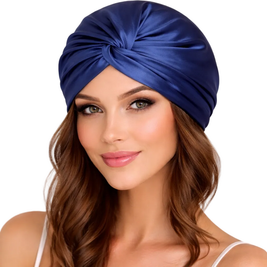 Mulberry Silk Bonnet for Sleeping – Double Layer Anti-Frizz Night Cap