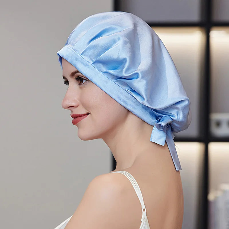 Silkvana 100% Pure Mulberry Silk Bonnet for Curly Hair Care 10