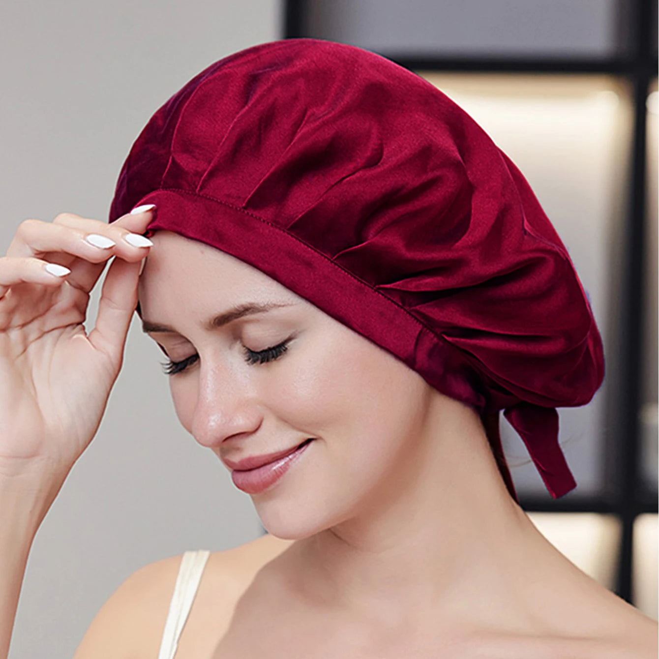 Silkvana 100% Pure Mulberry Silk Bonnet for Curly Hair Care 8