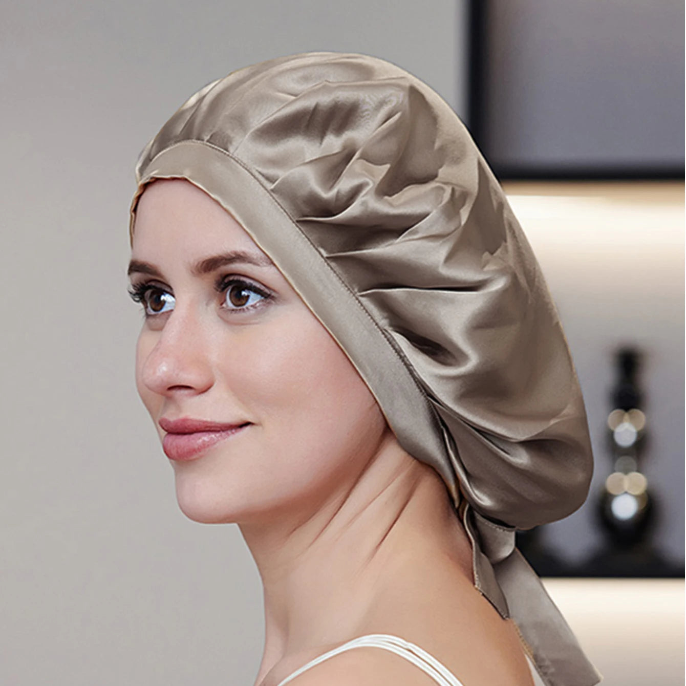 Silkvana 100% Pure Mulberry Silk Bonnet for Curly Hair Care 9