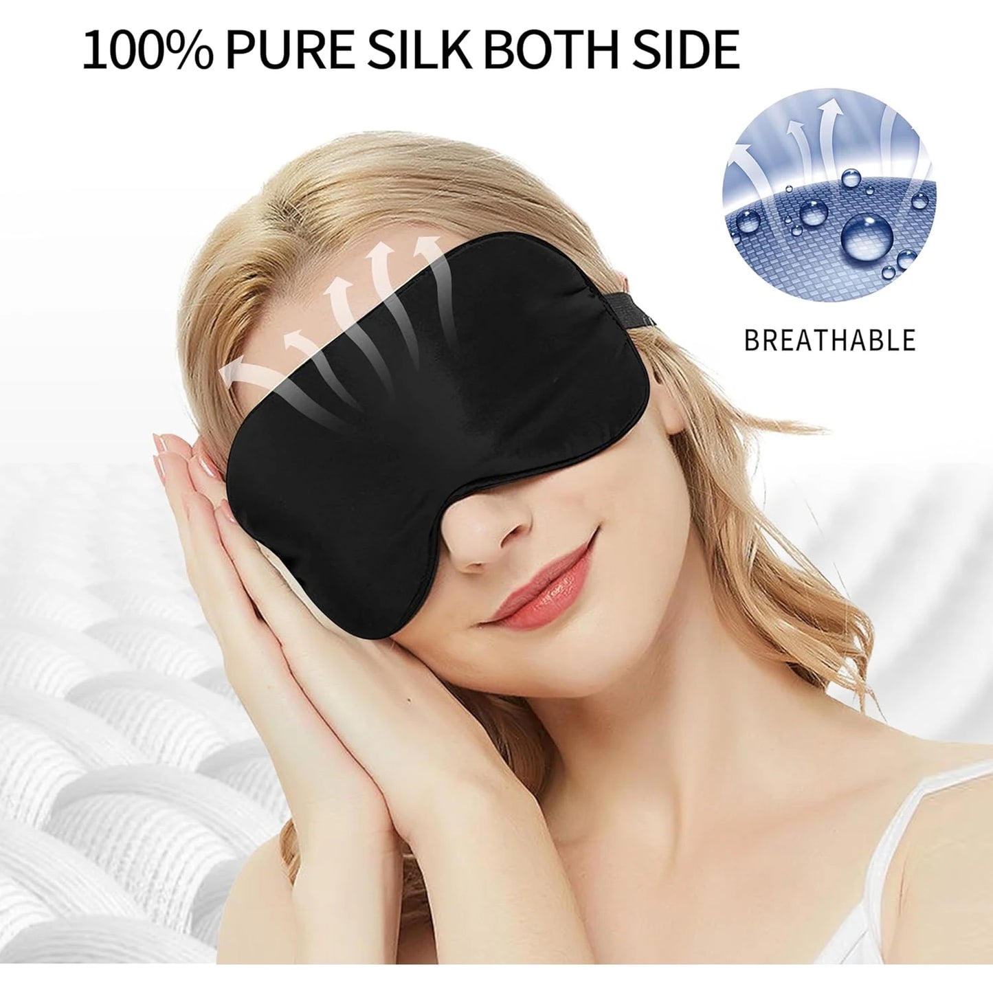 Silkvana 100% Pure Mulberry Silk Eye Mask Sleep For Comfortable Rest 5
