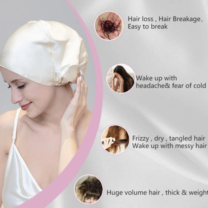 Silkvana 100% Pure Mulberry Silk Hair Bonnet for Curly Hair Care 4