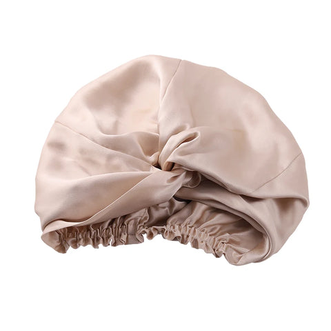 19 Momme Mulberry Silk Night Cap – Double Layer Luxury Sleep Bonnet