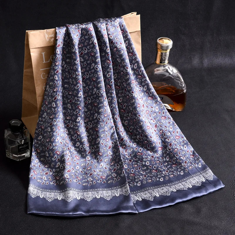 Silkvana 100% Pure Mulberry Silk Scarf - Elegant Design for Men 13
