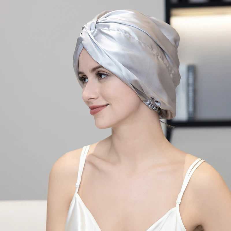 Silkvana 100% Pure Mulberry Silk Sleep Cap for Hair Care 14