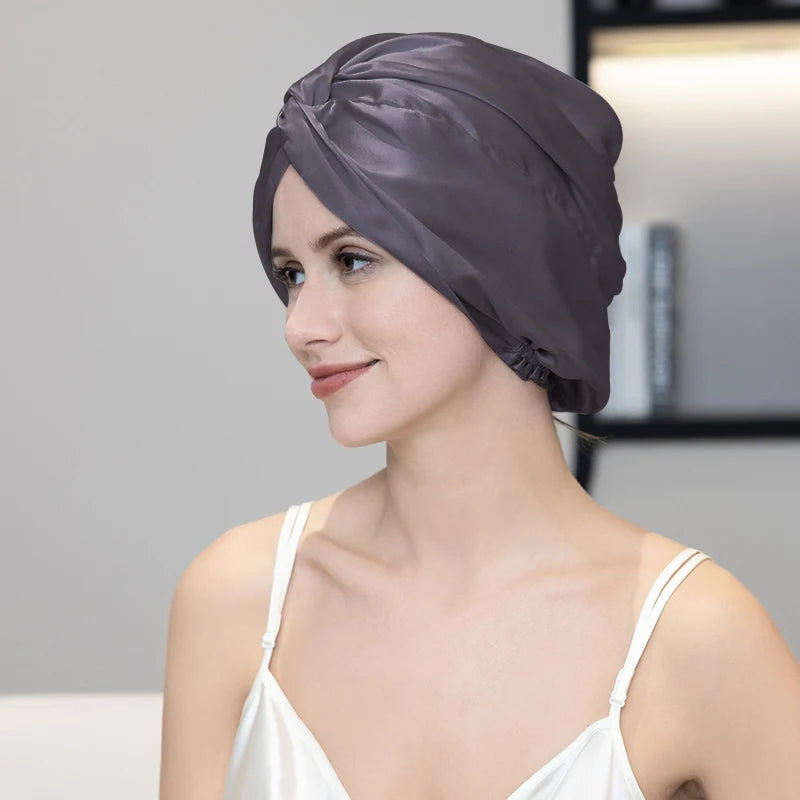 Silkvana 100% Pure Mulberry Silk Sleep Cap for Hair Care 16