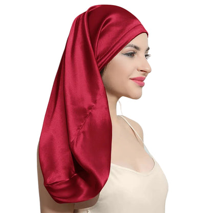 breathable silk hair wrap for long hair