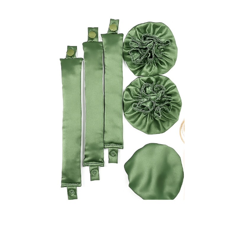 Satin Heatless Curl Set – 6 Piece