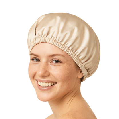 Double Layer Mulberry Silk Bonnet for Sleeping – Frizz & Breakage Protection
