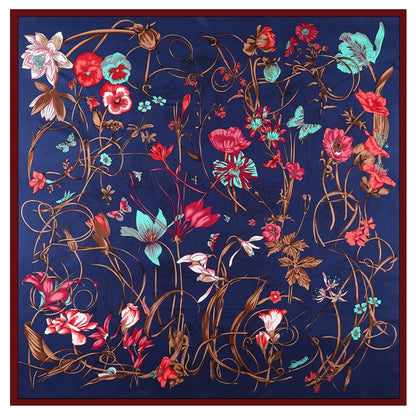 A captivating contrast of dark navy and vivid florals — refined, mysterious, and elegant. Perfect for sophisticated, confident women